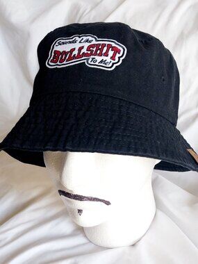 Bucket Hat Sound Like Some Bull To Me NEW Large Black